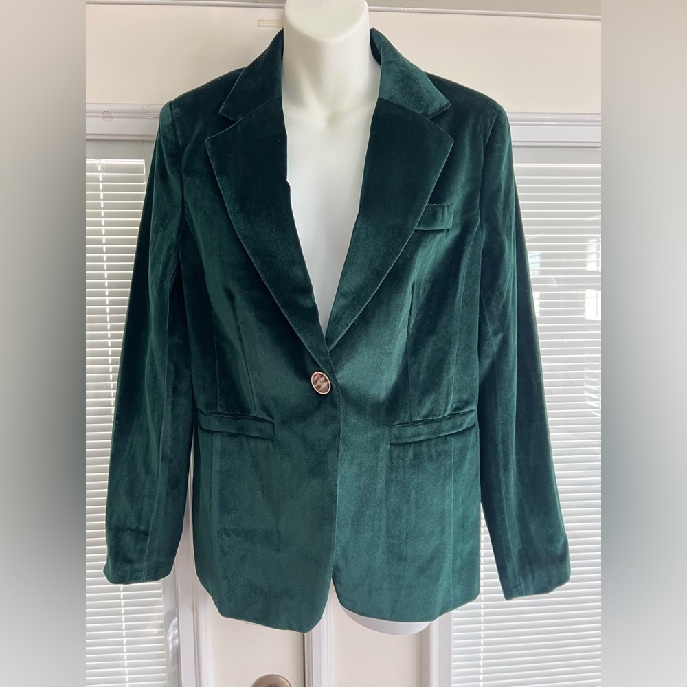 Velvet green women’s blazer size 12